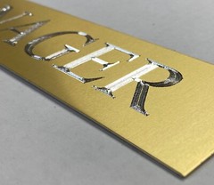 Engraved 10×2 8×2 Custom Name Plate Office Wall Door Desk Metal Sign Plaque