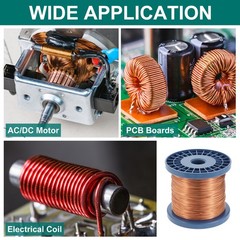 24 AWG Magnet Wire, 24 Gauge 48 oz Enameled Copper Wire, 155C(311F)