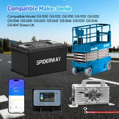 25.6V (24V) 105Ah Lithium Battery for Genie GS 1530 1532 1930 2632 Scissor Lift