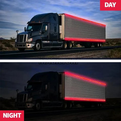 Red DOT-C2 Reflective Tape Conspiciuity Safety Caution Night Trailer Truck Semi