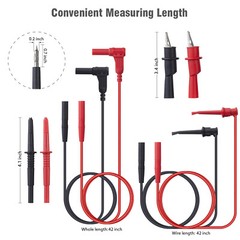 WGGE WG-012 Electronic Test Lead Kit with insulation alligator clips,Multimeters