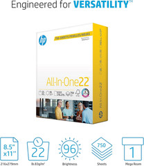 HP 8.5×11 All-in-One Paper, 22lb, 750 Sheets, 96 Bright, FSC Certified