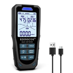 RDINSCOS EMF Detector, Detect All 3 Types of Electromagnetic Radiation Black
