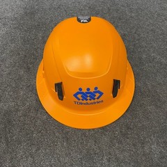 STUDSON SHK-1 Full Brim Vented Industrial Safety Helmet Orange Third-Party Logo