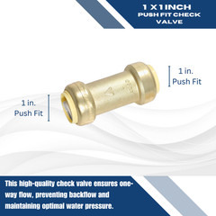 10 PIECES 1″ PUSH FIT X 1″ PUSH FIT CHECK VALVE LEAD FREE BRASS NSF