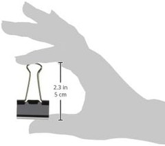 Medium Binder Clips, Fold-Back, 0.63″ Capacity, Steel, 12 Count