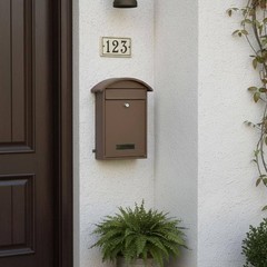 Metal Mailbox Decorative Outdoor Mail Box Powder-Coat Finish for Garden