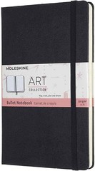 Moleskine Art Bullet Dotted Paper Notebook – Hard Cover – 13 x 21cm – Black