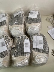 Dotted String Knit Gloves Both Sides Black PVC Dots 10x 12 Pairs 120pr Gloves L