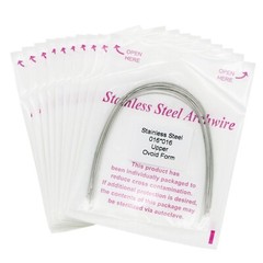 100 Pcs Dental Orthodontic Stainless Steel Recrangular Arch Wire Ovoid Form