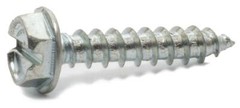 #14 X 3″ Indented Hex Washer Head SMS Type A Zinc Plated 500 Ct