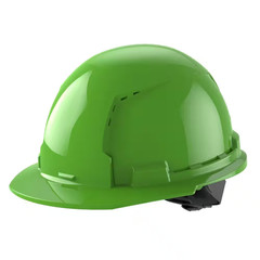 BOLT Green Type 1 Class C Front Brim Vented Hard Hat with 4 Point Ratcheting Sus