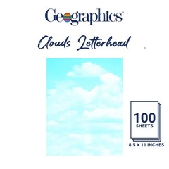 100 Pack Clouds Writing Paper 8.5×11 Acid Free Inkjet Laser Compatible 24 lb
