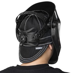 YESWELDER Reversible 8-Panel Welding Cap 8 oz FR 100% Cotton Lining All Black