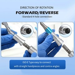 NSK Style Dental Slow Low Speed Handpiece Straight Contra Angle Air Motor 4Hole