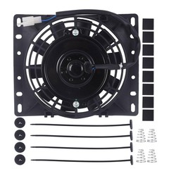 Electric Radiator Cooling Fan Kit 6in Slim Black 600CFM 3000RPM A0028A0141