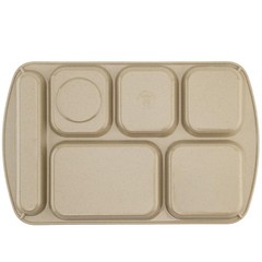 Get G.E.T. 6 Compartment School Cafeteria Tray Right Handed 10 X 15 Sandstone 4