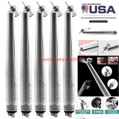 1/5Pc NSK Style Dental 45 Degree Surgical High Speed Handpiece Push Button 4Hole
