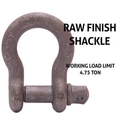 3/4″ D Ring Bow Shackle Screw Pin Clevis Rigging Forged – Raw Finish 4.75 Ton