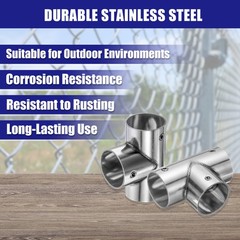 4Pcs Tee Structural Pipe Connectors 1″ Fit Pipe Dia 3 Way