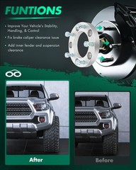 2Pcs 1in Wheel Spacers 5×150 14×1.5 Studs 110mm for Land Cruiser Sequoia Tundra