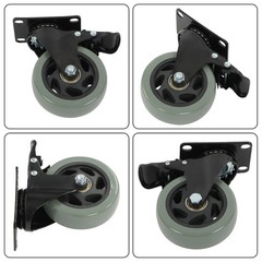 4PCS Heavy Duty 4″ Caster Wheels Capacity with brake