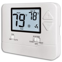 Heagstat Non-Programmable Thermostats for Home Conventional White Backlight