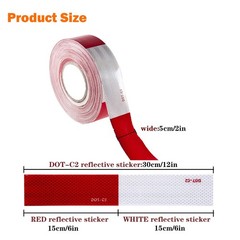 DOT-C2 Reflective Tape Wide 2″Conspicuity Safety Caution Warning Grade