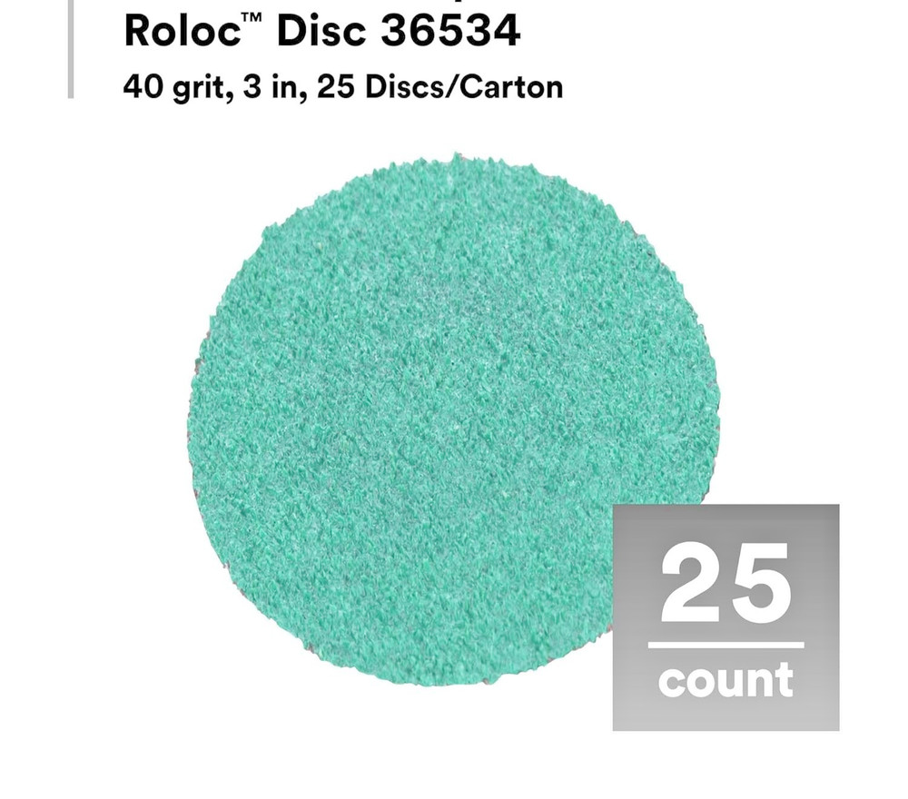 25Pk 3″ Quick Change Grinding Discs 80 Grit Paint Coating Removal fits 36536