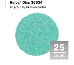 25Pk 3″ Quick Change Grinding Discs 80 Grit Paint Coating Removal fits 36536