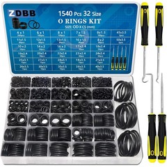 32 Size 1540 Pcs O Rings Assortment Kit Metric Nitrile Rubber Oring Set with 4