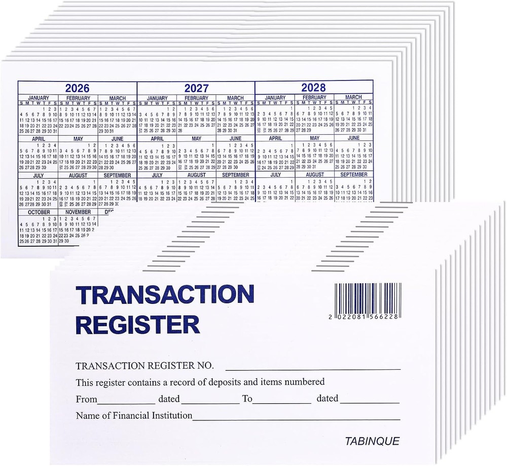 24 PCS Check Register Book Personal Checkbook Easy Read Ledger Records