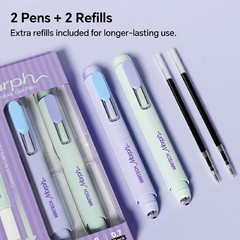 Pens Medium Point: Morph 0.7mm Black Ink Mini to Full Size Soft Grip Portable…