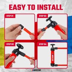 NASCAR Transfer Pump-Multi-Use Hand Siphon for Gasoline, Oil & Liquids, Air Pump