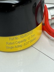 12 Ton Hollow Plunger 3/4-16 NF RS RCH120 0.31 Inch Stroke Hydraulic Cylinder