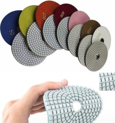 4″ Diamond Polishing Pad 54 PCS Grit 50 100 200 400 1500 Granite Concrete Glass