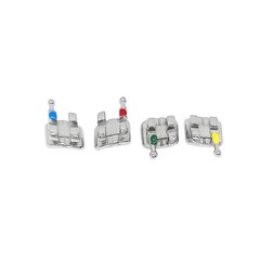 20Pcs PROB Dental Orthodontic Brackets Metal Braces Mini/Standard .022 3/345Hook