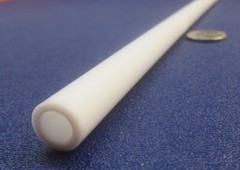 PTFE Teflon Straight Tube 7/16 OD x 5/16 ID x 1/16 Wall x 1 Foot Length