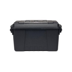 Plano Storage Box 14 Gal Plastic Heavy Duty Black Stackable Lockable Tote