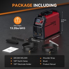 Stick Welder 200Amp ARC/MMA/Lift TIG Welding Machine 110V/220V & Welding Gloves