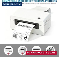 9527 Product Fanfold 4 x 6 Direct Thermal Labels White Perforated Shipping Label