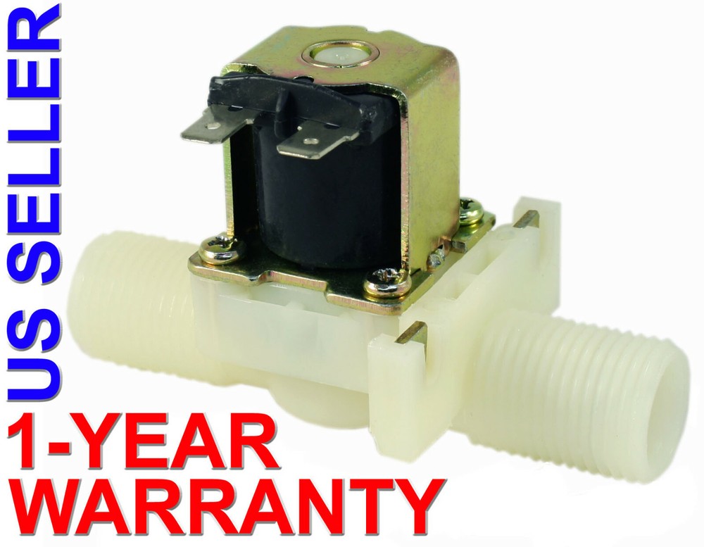 1/2 inch NPS Thread 110V-120V AC Plastic Nylon Solenoid Valve ONE-YEAR WARRANTY