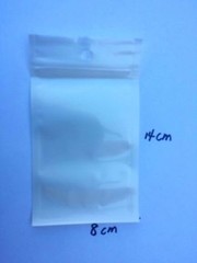 100PCS CLEAR & WHITE PLASTIC ZIP RETAIL BAG FOR USB CABLE & CHARGER