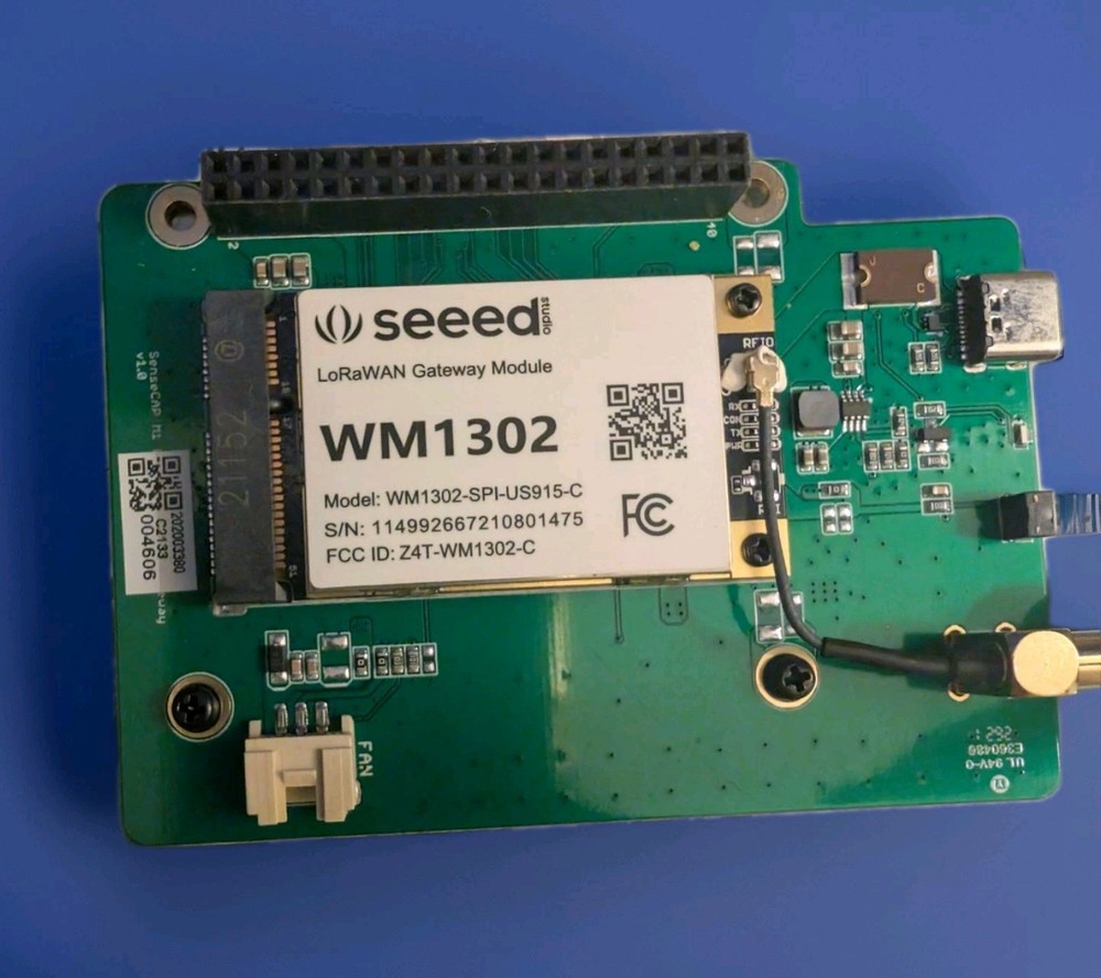 Seeed WM1302 LoRaWAN Gateway Module US915 + SenseCap Board + Antenna-TESTED