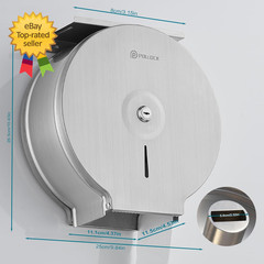 Commercial Jumbo Toilet Paper Dispenser with Shelf, 304 Stainless Steel 9 Roll P
