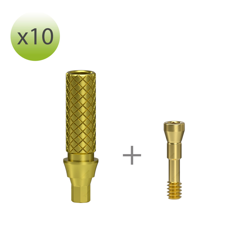 x 10 Temporary Abutment MegaGen BlueDiamond NC compatible