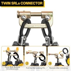 TRSMIMA 6FT Twin Leg Self Retracting Lanyard for Roofing and Construction