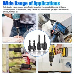 4Pcs 1/4-inch hex shank Versatile Conversion Drill chuck for 0.3-6.5 mm/3.6 mm