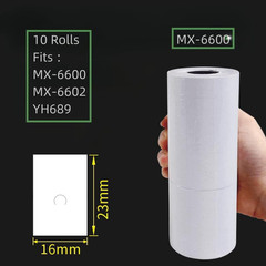 10 Rolls Labels Paper Suitable for MX-6600, MX-6602, YH-689 Price Tag 2-Line …