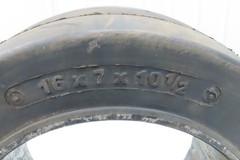 Total Source 16x7x10-1/2 Press-On Forklift Tire Solid Smooth Black